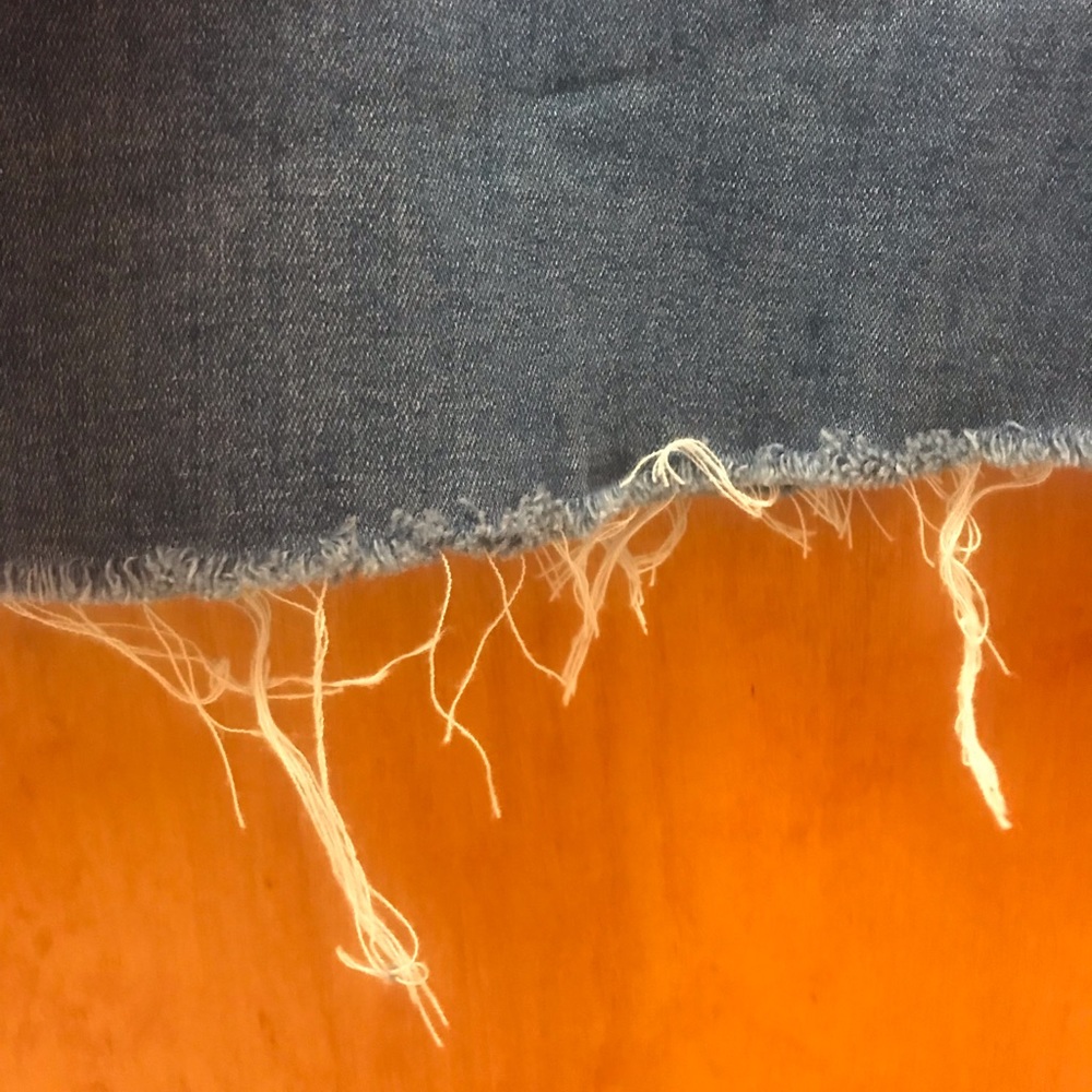 We the Free People 'Just Float On' Wide Flare Raw Distressed High Rise Jeans 25 - Picture 9 of 10